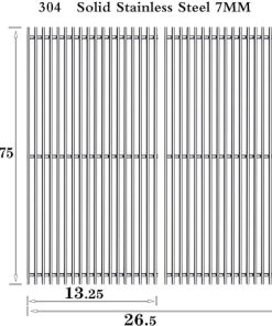S6609E (2-Pack) 18.75″ Stainless Steel Cooking Grates for Weber Genesis II & II LX 300 Series, E-340/S-340, S-310 (2017), 310/335 (2019) Gas Grills – Anti-Rust Feature 2