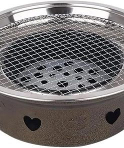 BBQ Stainless Steel Round BBQ Grill Roast Mesh Net Non-Stick Barbecue Baking Pan Accessories(30.5cm) 2