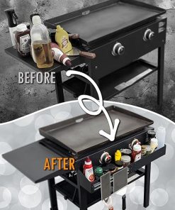 Front Griddle Caddy for Blackstone 36 Inch with Magnetic Tool Holder, Sivsis Extra Large Capacity Blackstone Griddle Caddy 2