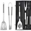Mikikit 1 Set Portable Tool Stainless Steel Grill Utensils Kit with Bag for Outdoor Barbecues Camping and Holiday Gatherings Present for Lovers and Chefs 3