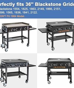 Adviace Hinged Lid For 36 Inch Blackstone Griddle Top, Blackstone 1554, 1825, 1863, 2149, 1866, 2151, 1899, 1565, 1836, 1841, 2122 Grill Cover with Thermometer, 36in Blackstone Griddle Lid Hard Cover. 2