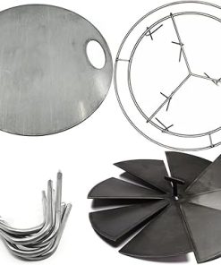 Hunsaker 22" & 22.5" WSM Upgrade Value Pack- Rib Hanger - 6 Meat Hooks - Flat Top Griddle Plate - Vortex Heat Deflector Made in USA