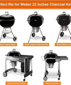 GRISUN Rotisserie Kit for Weber Kettle Grills 22 inch, Upgraded Rotisserie Ring Kit for Weber, Napoleon, Kingsford Charcoal Grills 22 inch, Heavy Duty Stainless Steel, Well-Balanced Construction 2