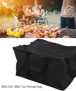 Waterproof BBQ Tools Carry Bag, Portable BBQ Grilling Tool Storage Tote Bag, Outdoor BBQ Grill Accessories Bag for Camping Picnic 2
