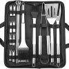 10pcs Grill Accessories BBQ Tools, Stainless Steel Grilling Tools, BBQ Accessories Tool Set with Handle & Storage Box, Grilling Utensils Tools Set for Home, Camping, Traveling 4