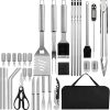 VICASKY Barbecue Accessories Grate Grilling Rib Rack Grill Accessories Outdoor Charcoal Stackable Portable Racks for Mesh Grills Grille Barbecue Grill Silver Stainless Steel Wire 3