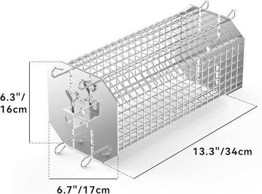 onlyfire Universal Octagonal Tumble Rotisserie Basket, Flat Spit Rotisserie Grill Basket Fits for 1/2 Inch Hexagon, 3/8 Inch Hexagon, 3/8 Inch Square, 5/16 Inch Square Spit Rods - Image 2