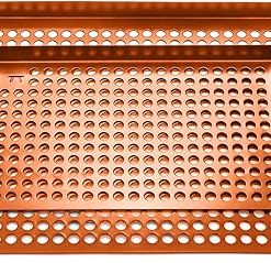 Outset QN76 Copper Grid Set Non-Stick Grilling Tray, Set of 2, 7" x 11" and 14" x 11"