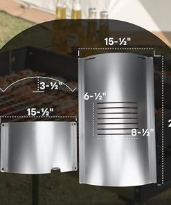 Baoz Flame Broiler Kit for Pit Boss 820 Series Pellet Grills, Slide Cover and Bottom for Pit Boss Smoker Grill 304 Stainless Steel kit for Pit Boss PB820FB PB820FBC PB820PS1 PB820S PB820SC PB820XL 2