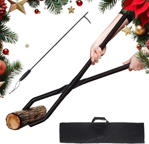 Fire Tongs - Grizzly Grabber Firewood Tongs - Fire Tongs for Fire Pit - Log Grabber Fireplace Tongs Ideal for Campfires, Fireplaces, Fire Pits