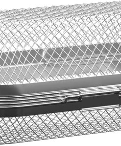 MixRBBQ Rotisserie Basket Grill Accessories, Stainless Steel Rotisserie Baskets for Napoleon Outdoor Grill, Universal Fits for Kabobs French Fries Veggies Fits
