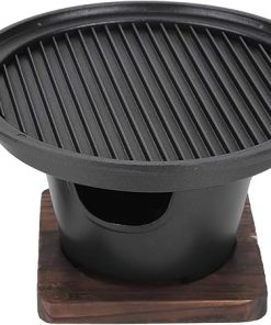 Korean BBQ Grill Korean Style Barbecue Grill Mini Portable Barbecue Stove Food Charcoal Stove Smokeless Nonstick BBQ Plate Barbecue Tools Accessories 26x21x12.5cm
