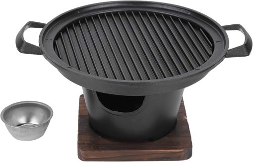 Korean BBQ Grill Korean Style Barbecue Grill Mini Portable Barbecue Stove Food Charcoal Stove Smokeless Nonstick BBQ Plate Barbecue Tools Accessories 26x21x12.5cm