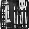 BESPORTBLE BBQ Accessories Kit 4-Piece Set Burger Press Spatula Basting Brush Oil Brush for Cooking Baking 4