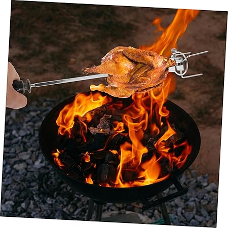 Balacoo 5 Sets Stainless Steel Grill Spit Fork Roast Chicken Fork Kitchen BBQ Tool Air Fryer Accessories 2 Balacoo 5 Sets Stainless Steel Grill Spit Fork Roast Chicken Fork Kitchen BBQ Tool Air Fryer Accessories - Image 2