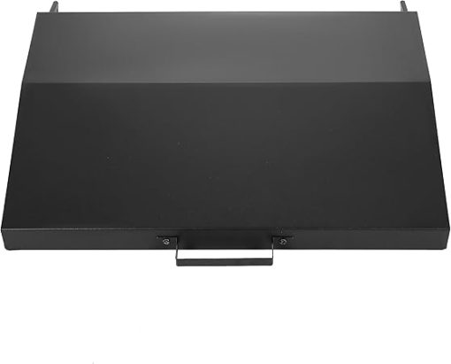KUAFU Hinged Lid Griddle Cover - Compatible with 28 inch Blackstone Griddle - Black Powder Coated Steel Lid with Grease Collection - Image 2