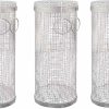 VOSAREA 4Pcs Grilled Net with Wooden Handle Non Stick Bbq Tool for Camping for Fish Steaks and Veggies for Outdoor Picnics and Barbecues 4