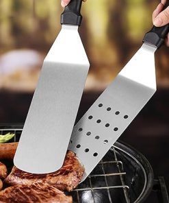 16 Pcs Griddle Accessories Set,Stainless Steel Flat Top Grill Spatula Kit with Enlarged Spatulas Basting Cover Scraper, Grill Spatula Set for Outdoor Barbecue Teppanyaki Camping Sets 2