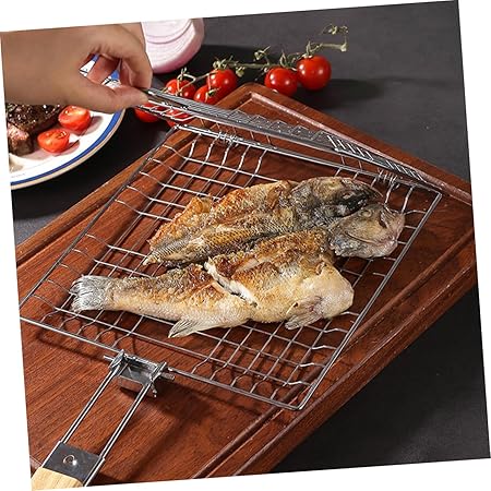 4pcs Stainless Steel Kebab Rack for Grill Fish Grilling Basket Set BBQ Tool Large Barbecue Accessory 2 4pcs Stainless Steel Kebab Rack for Grill Fish Grilling Basket Set BBQ Tool Large Barbecue Accessory - Image 2