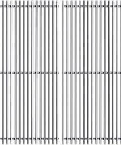 S6609E (2-Pack) 18.75" Stainless Steel Cooking Grates for Weber Genesis II & II LX 300 Series, E-340/S-340, S-310 (2017), 310/335 (2019) Gas Grills - Anti-Rust Feature