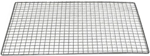Barbecue Grill Square Iron Grill Rectangular Grill Rack Tool Outdoor Barbecue Supplies Oven Accessories(Oversized mesh)