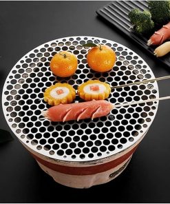 Reusable barbecue net,Bbq grill rack, Bbq Grill Rack Round Stainless Mesh,Stainless Steel Round Grill Net, BBQ Mat Carbon Furnace Steam Nets Barbecue Rack,for Outdoor Camping Picnic Tool(22CM)
