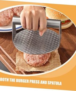 HANABASS Complete BBQ Tool Set Stainless Steel Burger Smasher Spatula Basting Brush for Easy Outdoor Kitchen Cooking 2