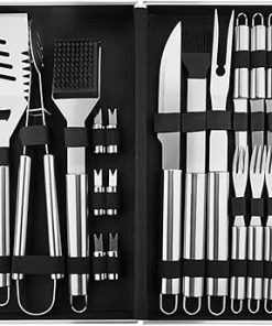 BBQ Grill Accessories Tools Set, 26PCS Stainless Steel Grilling Kit for Smoker, Camping, Kitchen, Barbecue Utensil Gifts for Men Women