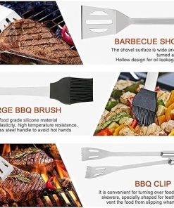 18-Piece BBQ Tool Set, Stainless Steel Grilling Accessories with Carry Bag for Men & Women, Ideal for Camping & Backyard Barbecues 2