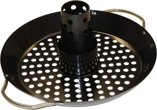 16" Black Roasting Rack Outdoor Cooking Accessory - Image 2