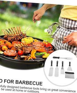 Essential Grill Tools Set BBQ Accessory Kit 6pcs Stainless Steel BBQ Utensils for Outdoor Cooking 2