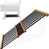 BSARTE Grill Table Folding Stand fit Ninja Woodfire Outdoor OG700, OG800 and OG900 Series Grills with Side Table & Tissue Holder, Metal Stand Solid and Sturdy 4