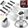237pcs Griddle Accessories Kit for Blackstone, Perfect Flat Top Grilling Accessories, Grill Spatula Set with Enlarged Spatulas, Basting Cover, Burger Press Patty Maker, Scraper for Outdoor Barbecue 3