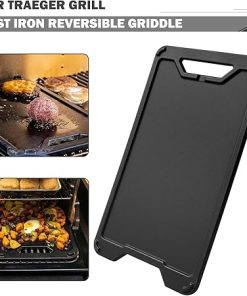 BAC609 Griddle Replacement Parts for Traeger Cast Iron Reversible Griddle Ridgeland 572 Traeger Pro Series 34 22 pro 780 TFB88PUB BBQ07E BBQ070 Parts BAC382 Timberline XL Ironwood Flat Top Plate 2