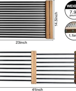 1.9-3.38 FT Folding Grill Shelf Accessory – Pellet Grill Storage Shelf Compatible with Traeger Pro 22, Pro 34,Pro 575,Pro 780, Ironwood 885 Series 2