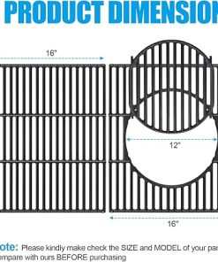 KEESHA BBQ Gourmet System Cooking Grate Replacement for Weber Genesis II 400 and Genesis II LX 400 Series Gas Grills, Cast Iron Grid Grate Perfect for Weber Genesis II S/E-410 440 Series Grills 2