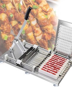 Multifunctional Barbecue Meat Skewer Machine, Fast Portable Meat Skewer Box, Stainless Steel Barbecue Kitchen Accessories Tools