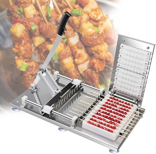 Multifunctional Barbecue Meat Skewer Machine, Fast Portable Meat Skewer Box, Stainless Steel Barbecue Kitchen Accessories Tools