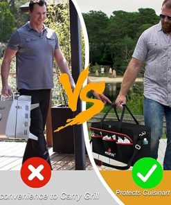 Upgrade Grill Carry Bag Fits for Pit Boss Grills 75275, Portable Gas Grill Carrying Bag Fits Pit Boss Grills, Griddle Carry Bag 600D Heavy Duty Water-Resistant 2