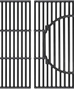 KEESHA BBQ Gourmet System Cooking Grate Replacement for Weber Genesis II 400 and Genesis II LX 400 Series Gas Grills, Cast Iron Grid Grate Perfect for Weber Genesis II S/E-410 440 Series Grills