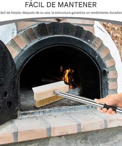 Pizza Stone Brush | Brass Pizza Brush 149cm with Bristles,Heat Resistant Grill Cleaning Tool – Home Kitchens And Restaurants 2