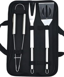 Grill Tools Set of 3, BBQ Tool Set, Heavy-Duty Barbecue Grilling Accessories, Stainless Steel BBQ Accessories Tool Set with Storage Bag, for Gourmets, Barbecue Fans, ks