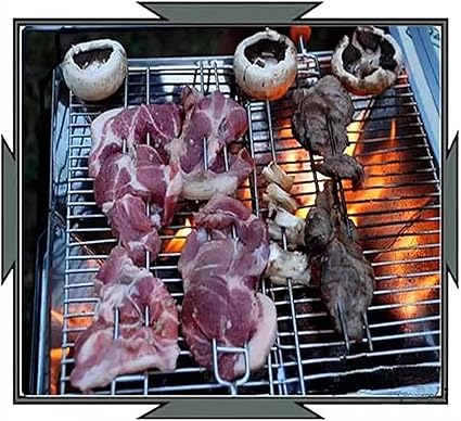 BBQ Grill Outdoor Charcoal grills Camping Barbecue Set Accessories Portable Folding Outdoor Grill Wood Stove BBQ Tool Safety Stainless Steel Thick And Durable 2 BBQ Grill Outdoor Charcoal grills Camping Barbecue Set Accessories Portable Folding Outdoor Grill Wood Stove BBQ Tool Safety Stainless Steel Thick And Durable - Image 2