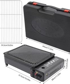 BBQ Portable Gas Grill Camping BBQ Grills with Storage Box Indoor Tabletop Stove with Barbecue Kit Home Travel Accessories Accessories 2