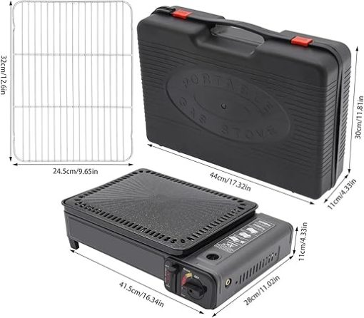 BBQ Portable Gas Grill Camping BBQ Grills with Storage Box Indoor Tabletop Stove with Barbecue Kit Home Travel Accessories Accessories - Image 2