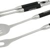 Permasteel PA-30196B 3 Piece BBQ Grill Tool Set with Spatula, Fork, and Tongs, Stainless Steel