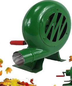 Manual Iron Gear BBQ Blower Hand Crank BBQ Fan Portable Barbeque Air Blower With Manual Handle Speed Control And Metal Fan Blade For Outdoor Camping And Hiking Picnic(Size:350W,Color:One Color)