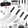 KettlePizza Deluxe 22.5 – Pizza Oven Kit for 22.5 Inch Kettle Grills, Includes Imported Pizza Stone & Wood Pizza Peel 4