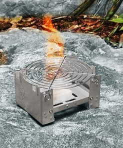 Steel Folding Stove Burner Pocket Stove W/Stand Rack for Outdoor Bbq Picnic Camping 2