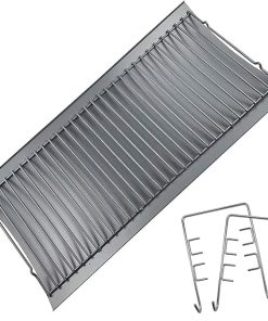 MixRBBQ 27 inch Ash pan for Chargriller 1224 1324 2121 2222 2727 2828 2929 Charcoal Grill, Fire Grate Replacement Part with 2pcs Fire Grate Hanger, Porcelain-coated Steel 27" Drip Pan